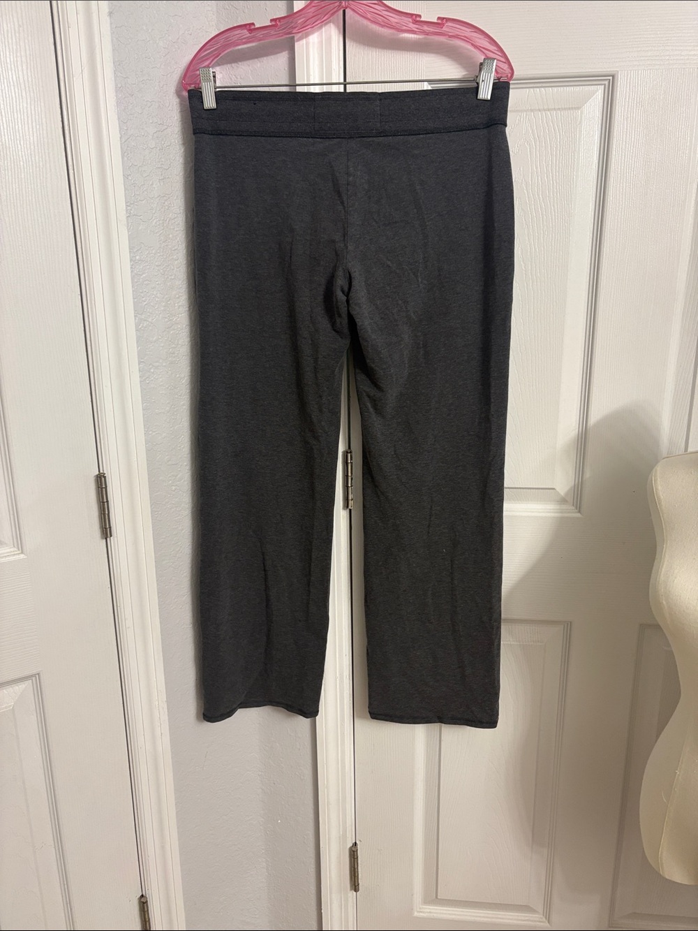 Hollister Charcoal Gray Sweatpants with Pink Logo Detail - Picture 2 of 3